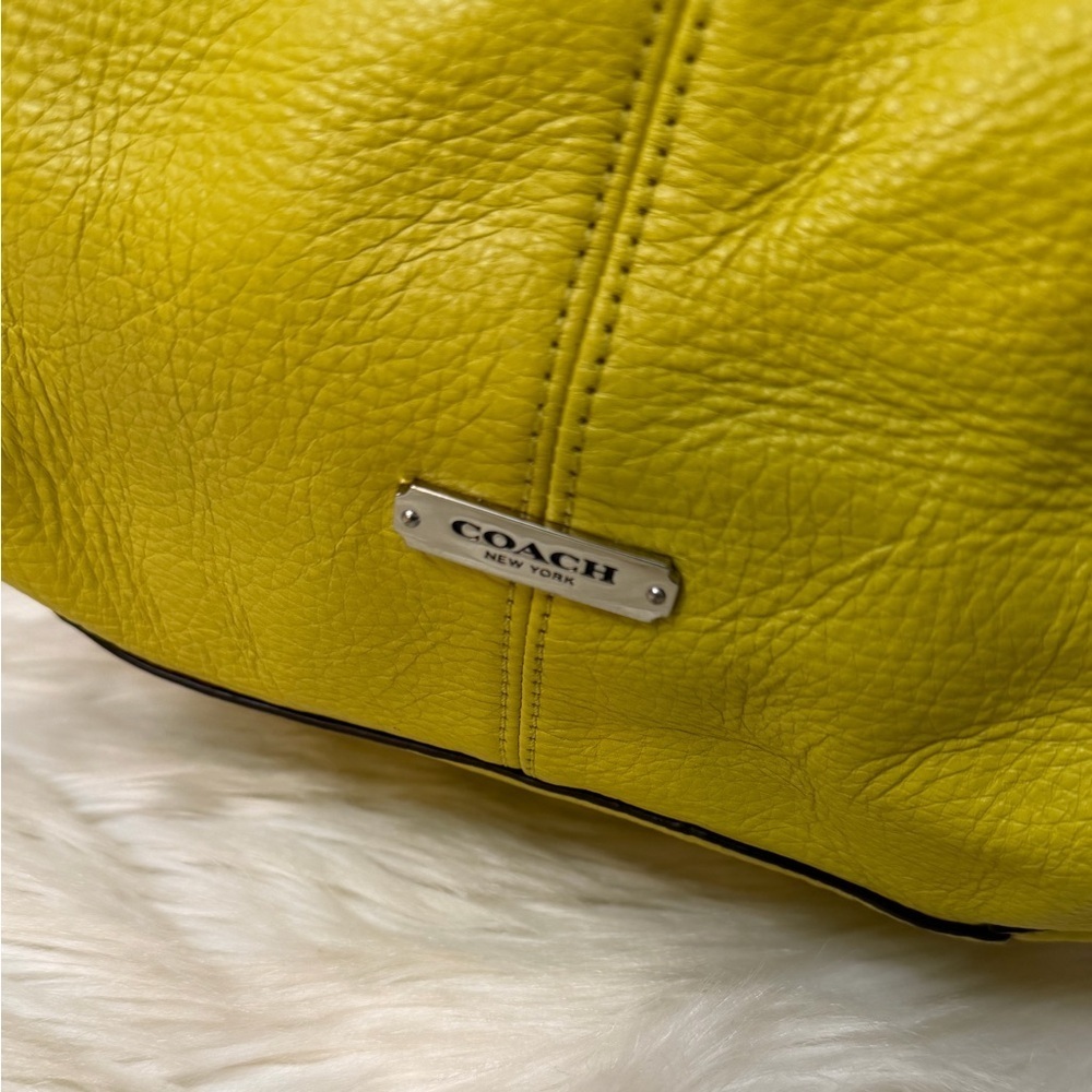 Coach Vibrant Yellow Leather Hobo Bag - Picture 2 of 12